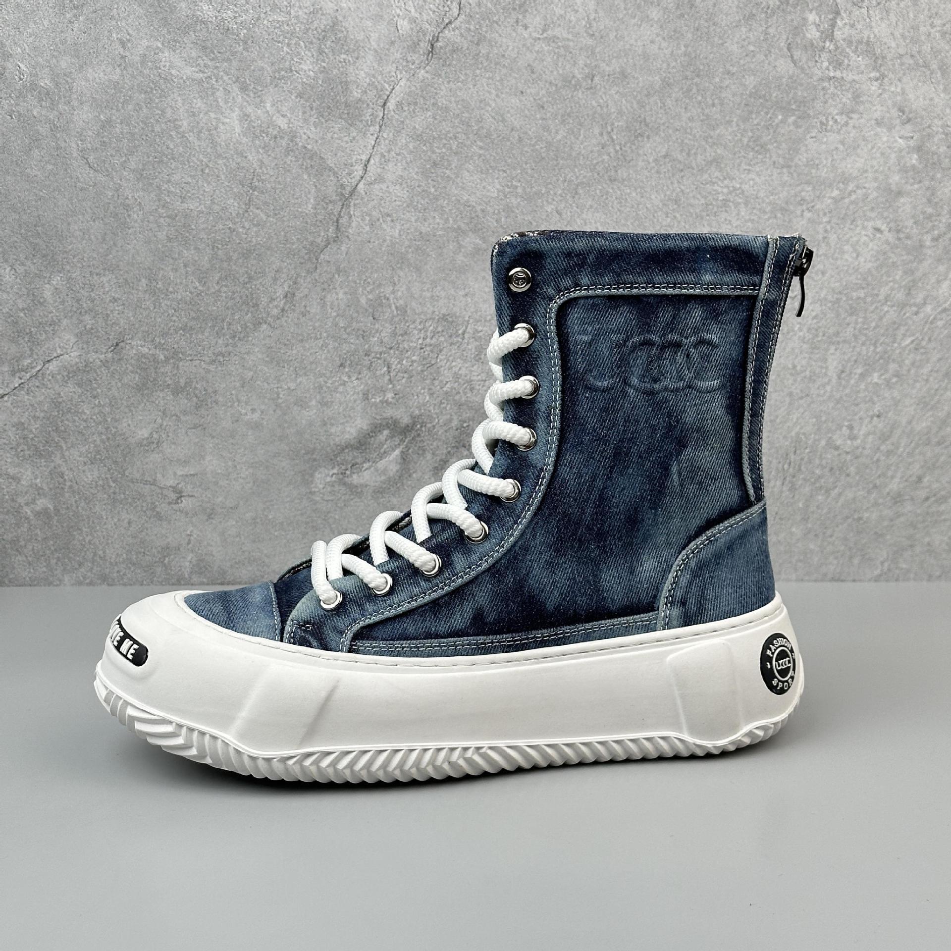 High-top Canvas Boots Fashionable All-match Fashion Boots Men - Bellarte Enchanté High-top Canvas Boots Fashionable All-match Fashion Boots Men